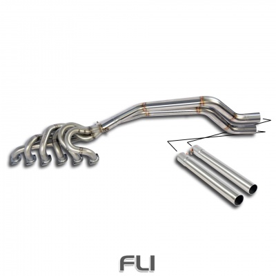 SS041801 - Supersprint Manifold + connecting pipes 100% Stainless steel (Left Hand Drive)
