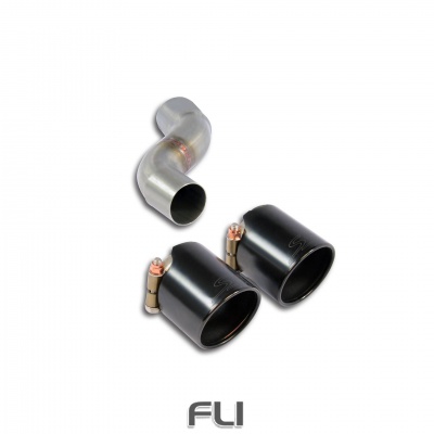 SS247456 - Supersprint Connecting pipe kit Right + Gun Metal Grey endpipe OO90