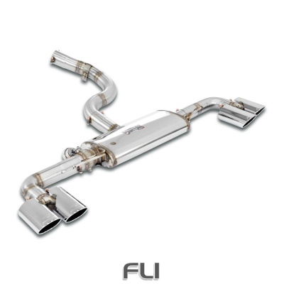 SS329407 - Supersprint Rear exhaust right - left with valve, 4 endpipes 100x75