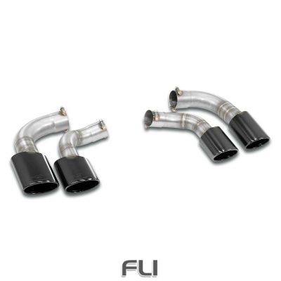 SS442437 - Supersprint 4 Endpipe kit Right - Left 120x80 Gun Metal Grey