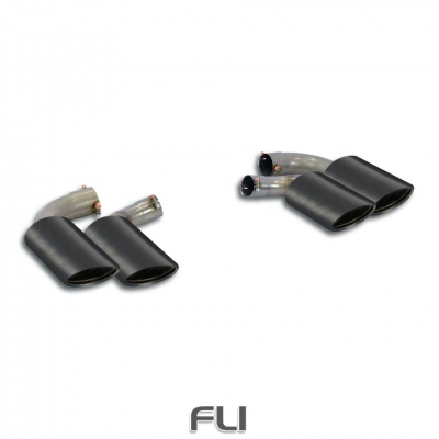 SS443037 - Supersprint 4 Endpipe kit Right - Left 120x80 Gun Metal Grey