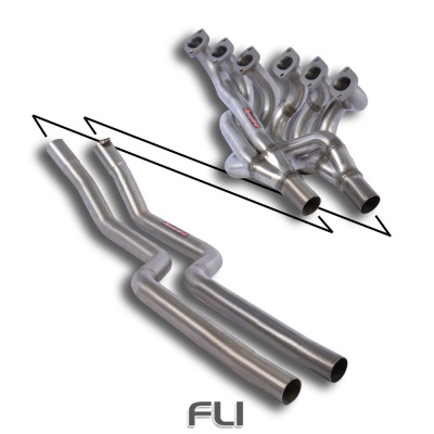 SS520401 - Supersprint Manifold + connecting pipes 100% Stainless steel (Left Hand Drive)