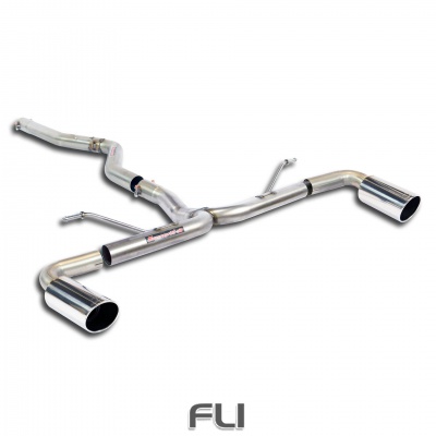 SS521714 - Supersprint Connecting pipe + rear pipe Right O90 - Left O90(Muffler delete)