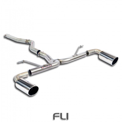 SS521744 - Supersprint Connecting pipe + rear pipe Right O100 - Left O100(Muffler delete)