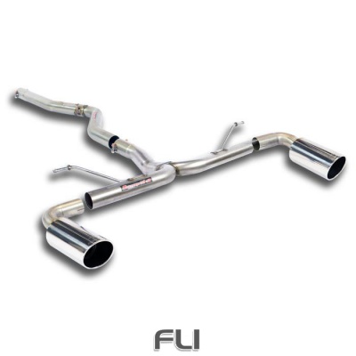 SS523844 - Supersprint Connecting pipe + rear pipe Right O100 - Left O100(Muffler delete)