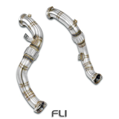 SS528111 - Supersprint Turbo downpipe kit Right - Left(Replaces primary and secondary catalytics)Accepts the stock tertiary catalytics
