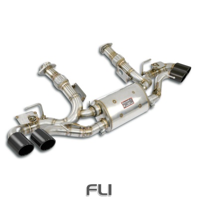 SS532136 - Supersprint Rear exhaust right - left with valve, 4 endpipes OO 100 Gun Metal Grey