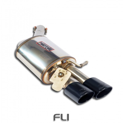 SS771357 - Supersprint Rear exhaust Left 100x75 Gun Metal Grey with valve