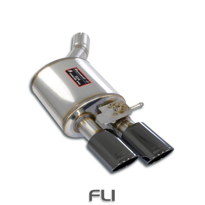 SS771597 - Supersprint Rear exhaust Left 100x75 Gun Metal Grey with valve