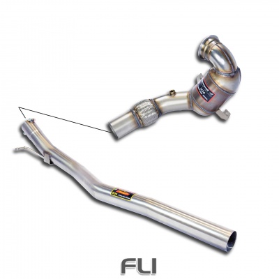 SS771851 - Supersprint Turbo downpipe kit + Metallic WRC 100 CPSI catalytic converterFor OEM centre exhaust