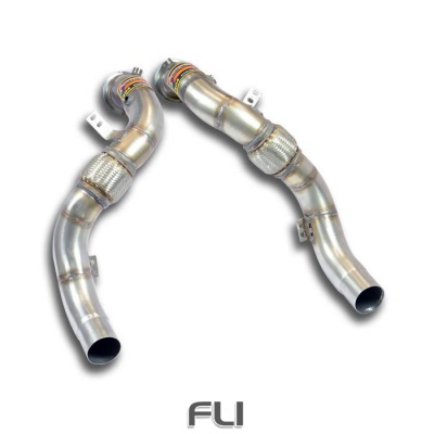 SS989211 - Supersprint Turbo downpipe kit Right - Left (Replaces catalytic converter)Accepts the stock Cat.-Back system