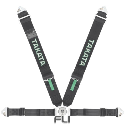 Takata Racegordel 4-punts Race 4 Snap Zwart