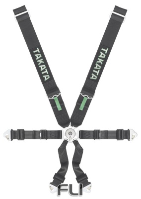 Takata Racegordel 6-punts Race 3x2 Zwart