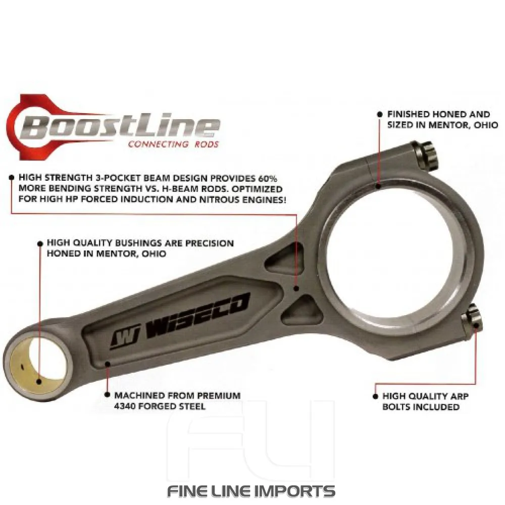 WISECO BOOSTLINE CONRODS - VW5669-905 - VW 2.0T TSI 144mm 23mm