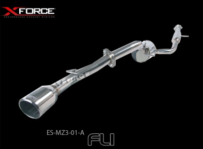 Mazda 3 (SP23) Sedan 2004-2009 Stainless Steel 2.5 inch Cat-back System with Single Angle-Cut Double-Wall Tip