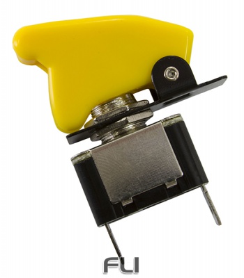 Yellow Covered Rocket / Missile Switch 12v 20A